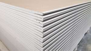 Aquaboard or plasterboard